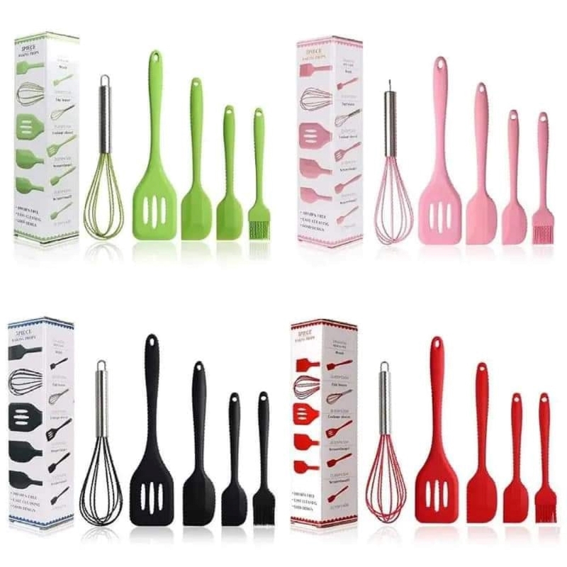 5pcs Silicone Baking Spoon Set
